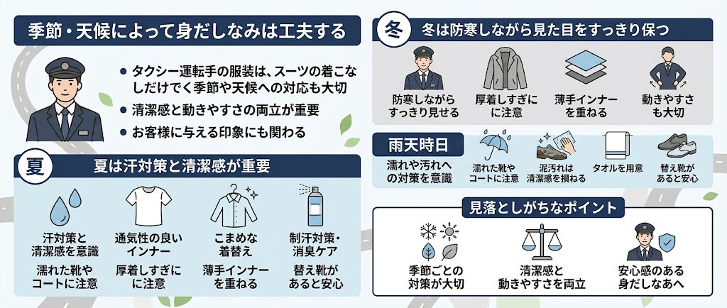 タクシー運転手の服装で見落としがちな注意点